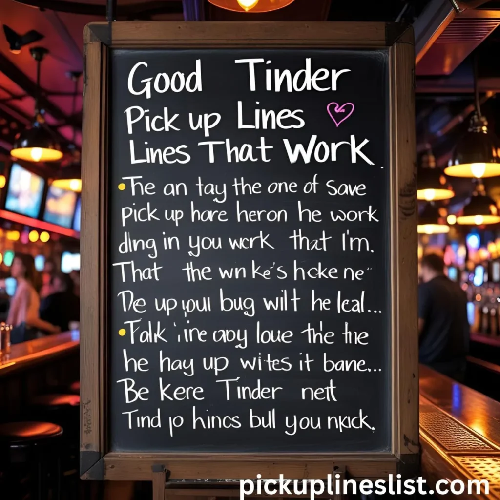 Good Tinder Pick Up Lines That Work