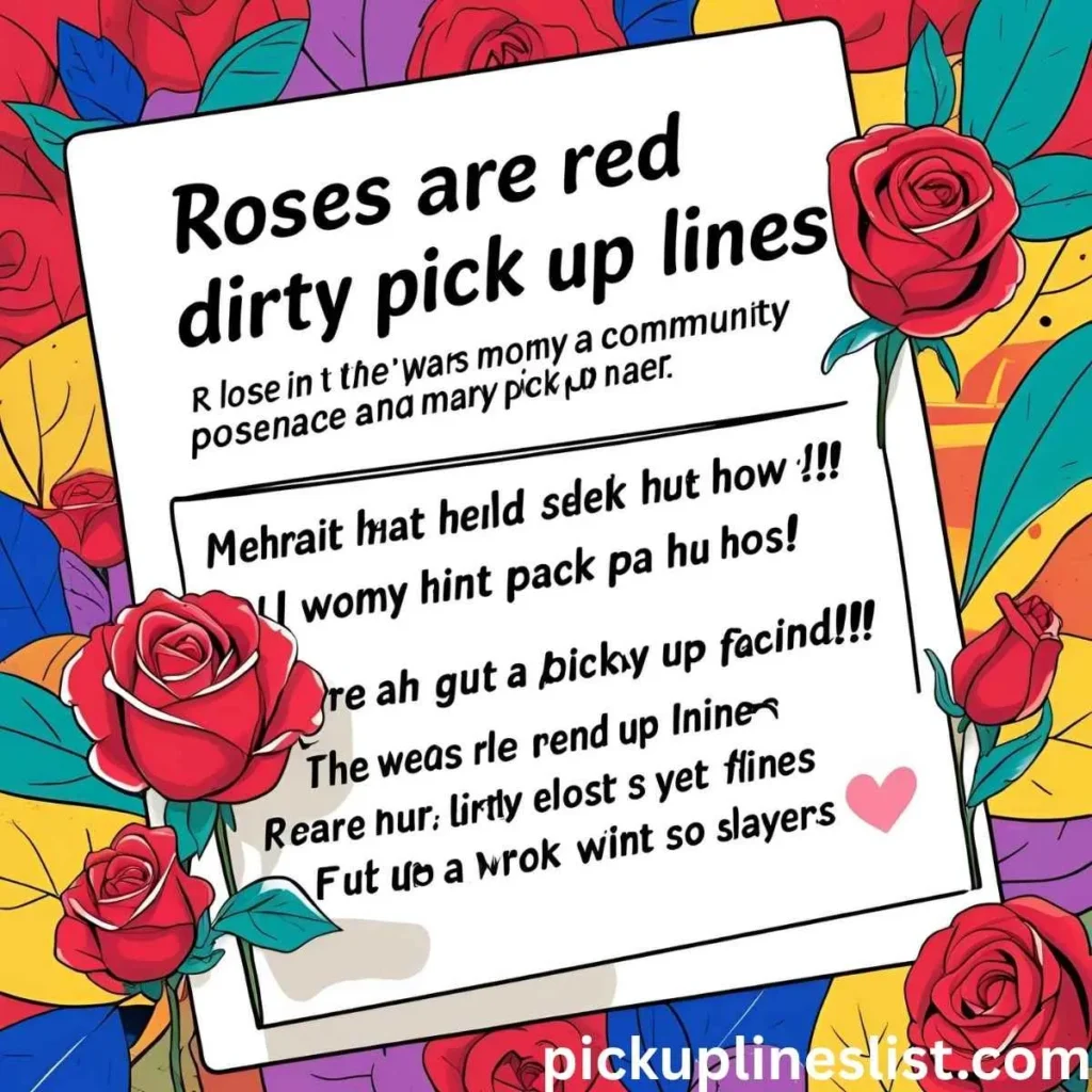 Roses Are Red Dirty Pick Up Lines Reddit
