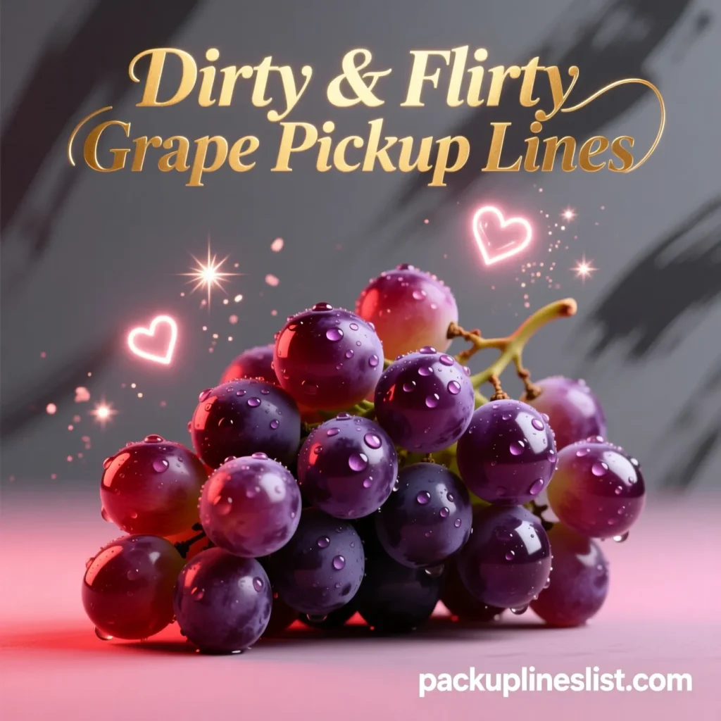 Dirty & Flirty Grape Pickup Lines for Spicy Chats