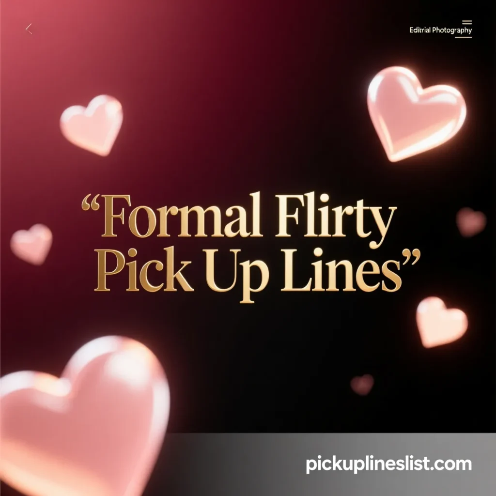 Formal Flirty Pick Up Lines