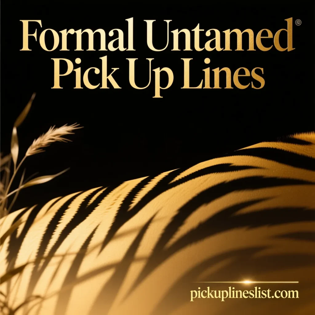 Formal Untamed Pick Up Lines