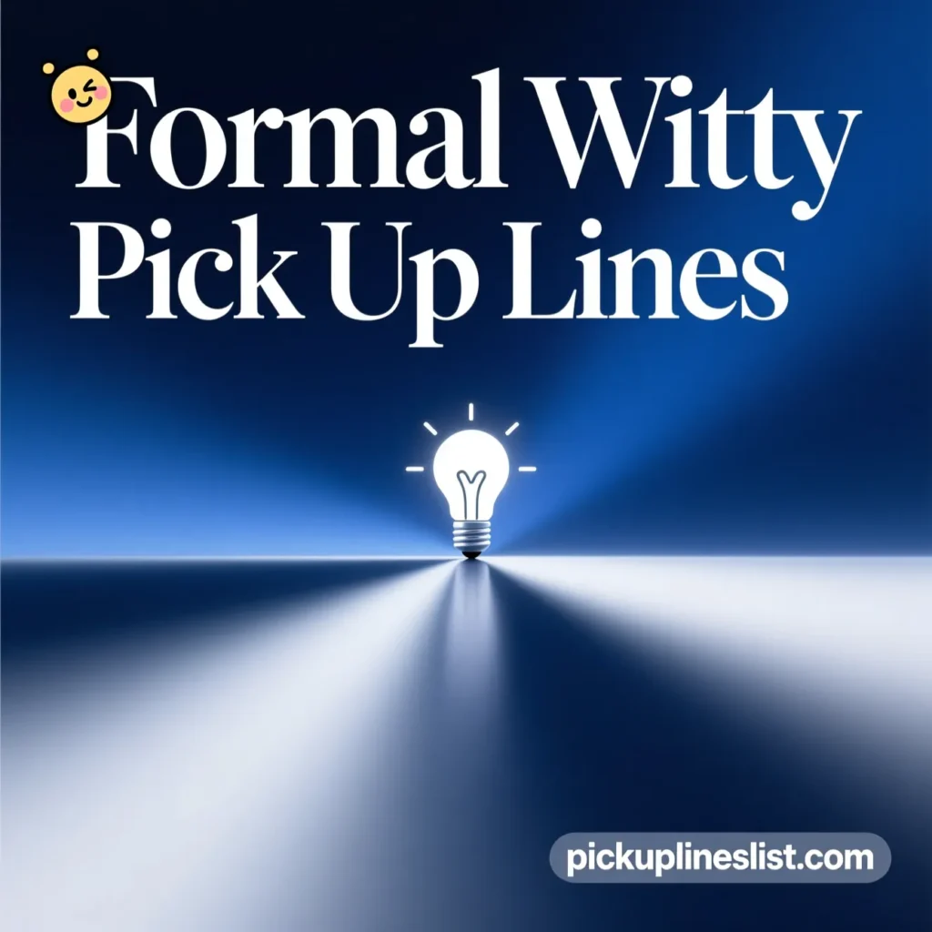 Formal Witty Pick Up Lines