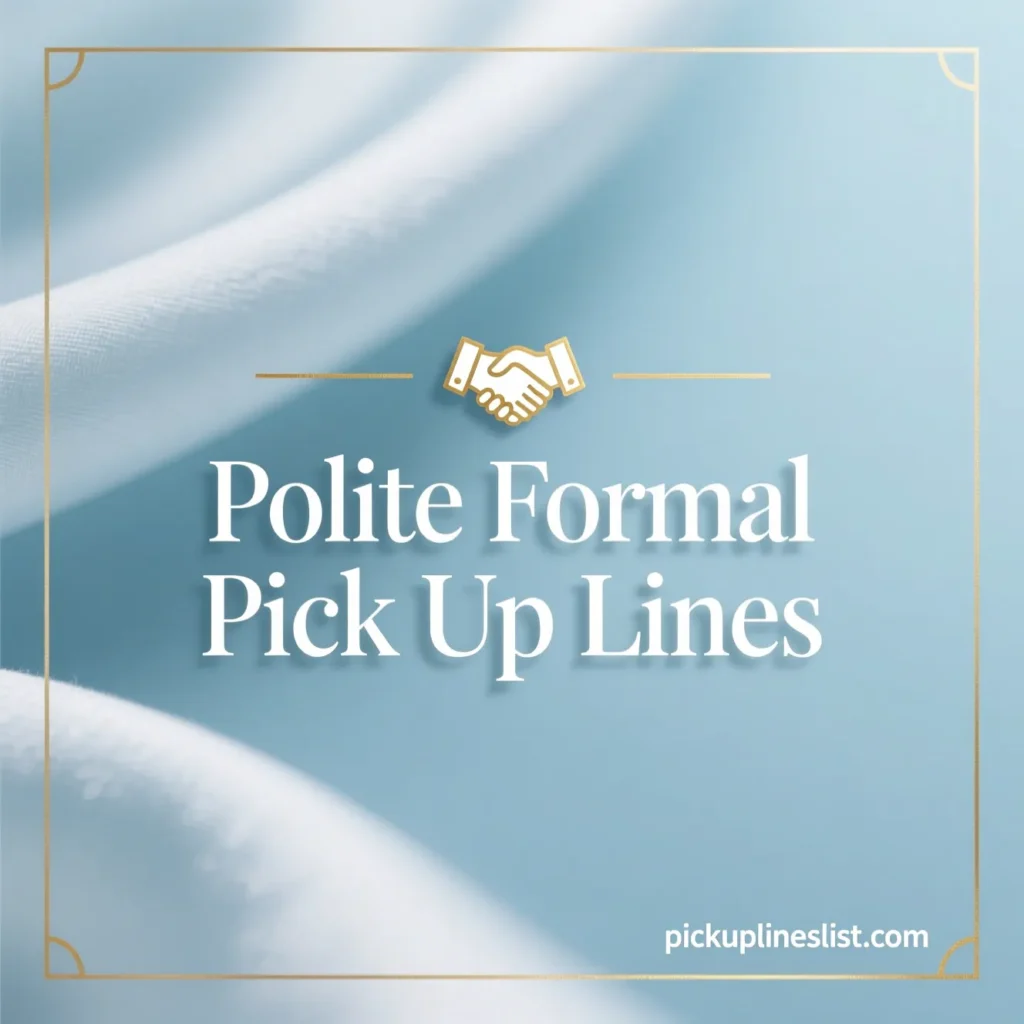 Polite Formal Pick Up Lines