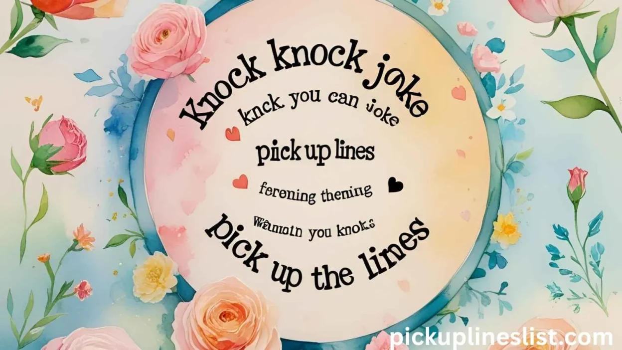 Knock Knock Joke Pick Up Lines