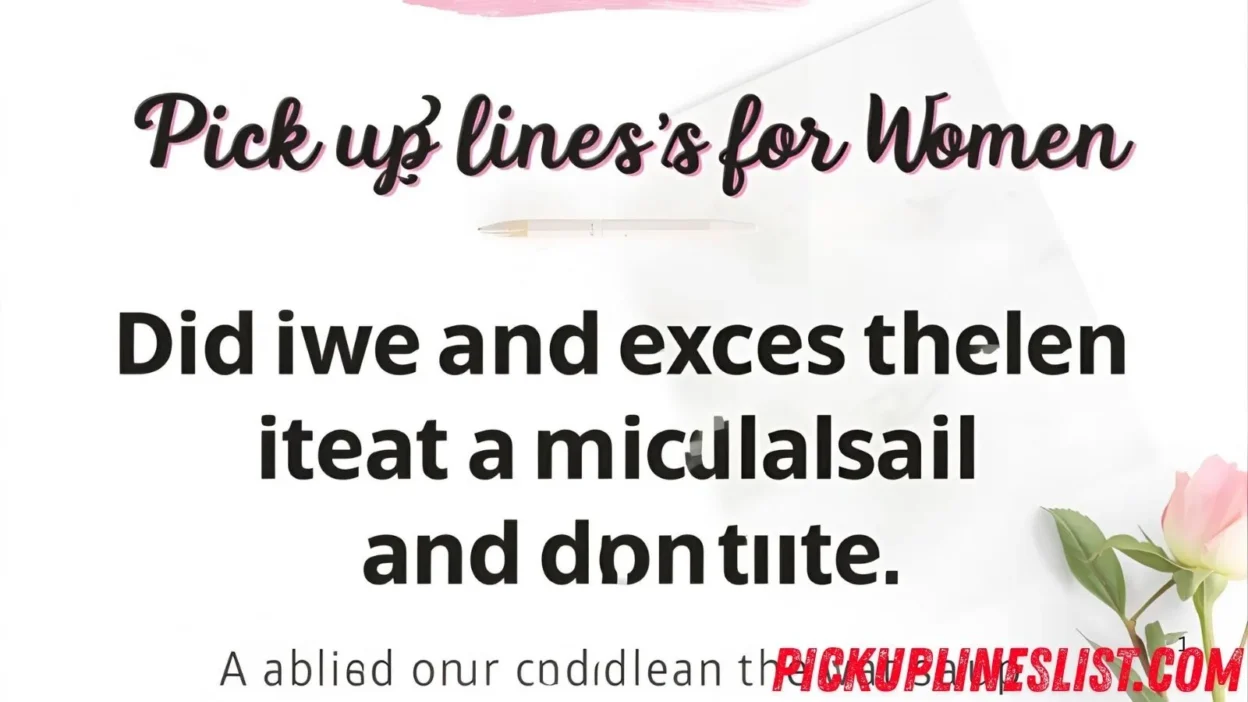 Pick Up Lines For Women