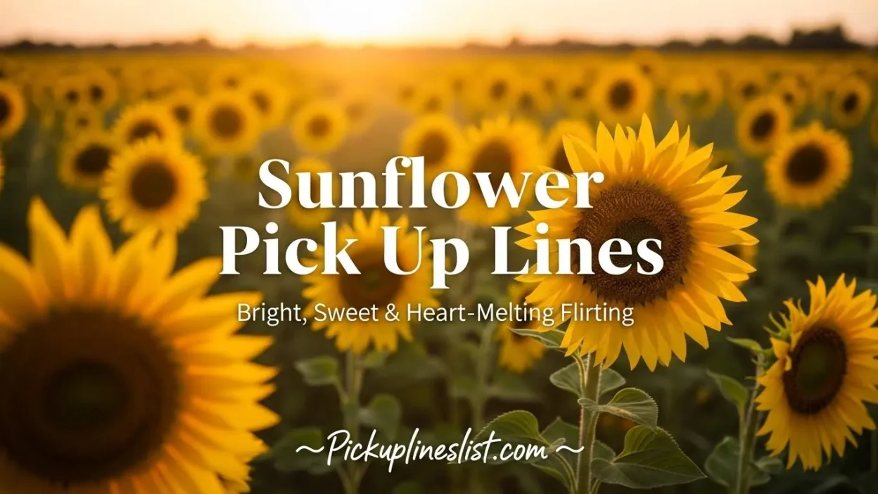 Sunflower Pick up Lines
